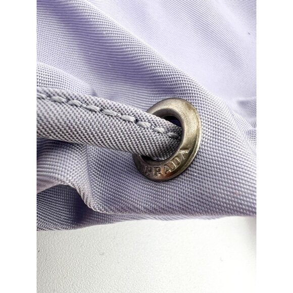 Prada Bucket Drawstring Pouch HandBag Nylon Vintage Purple Crossbody - Picture 14 of 16